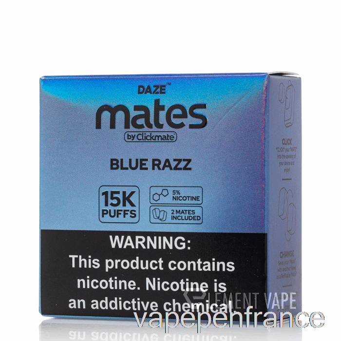 7 Daze Mate Pods Stylo Vape Razz Bleu